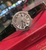 Cartier 36MM Cowhide with Crocodile Pattern Women's Watch